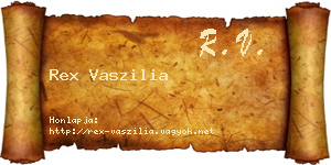 Rex Vaszilia névjegykártya